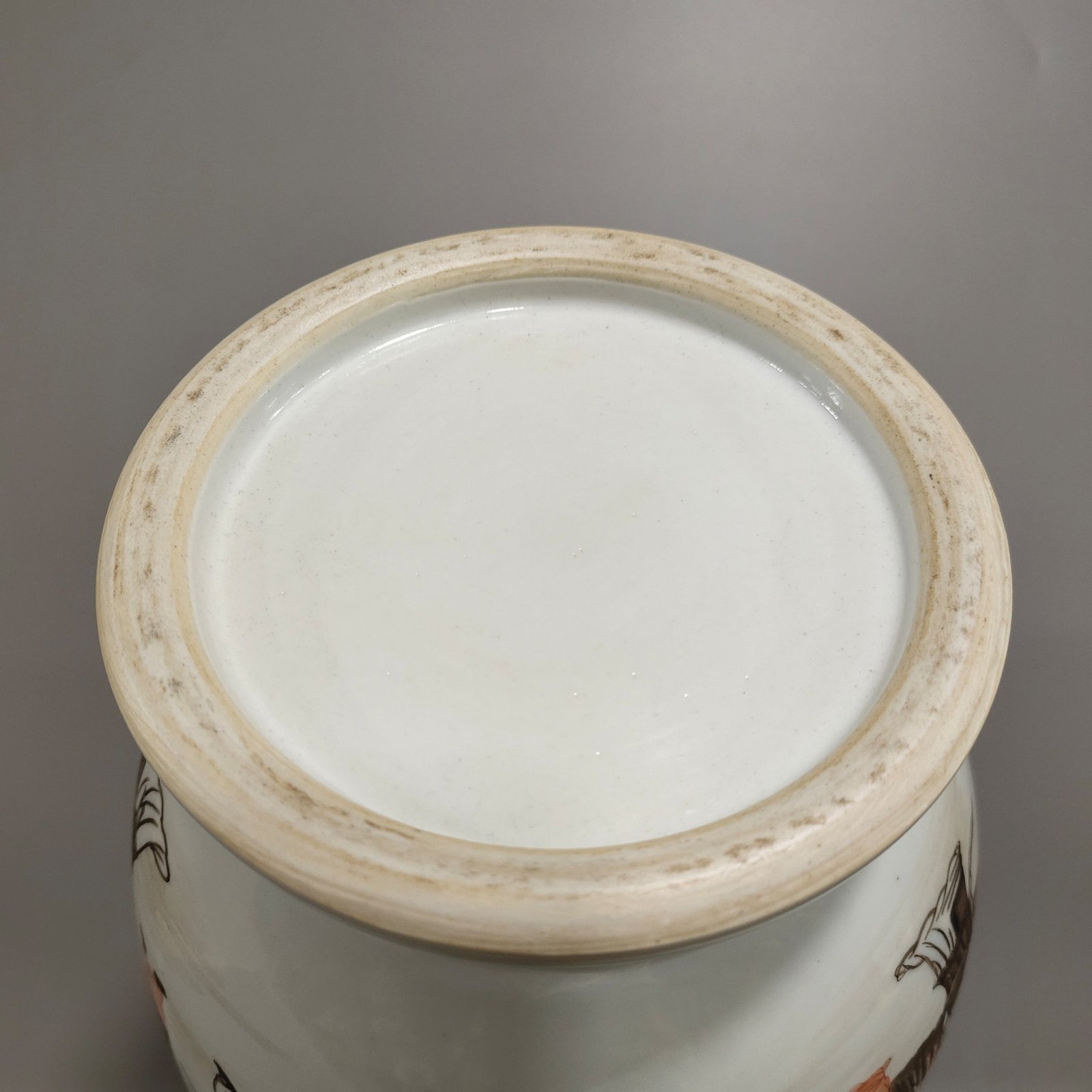Qing Dynasty Xianfeng ink color mushroom vase