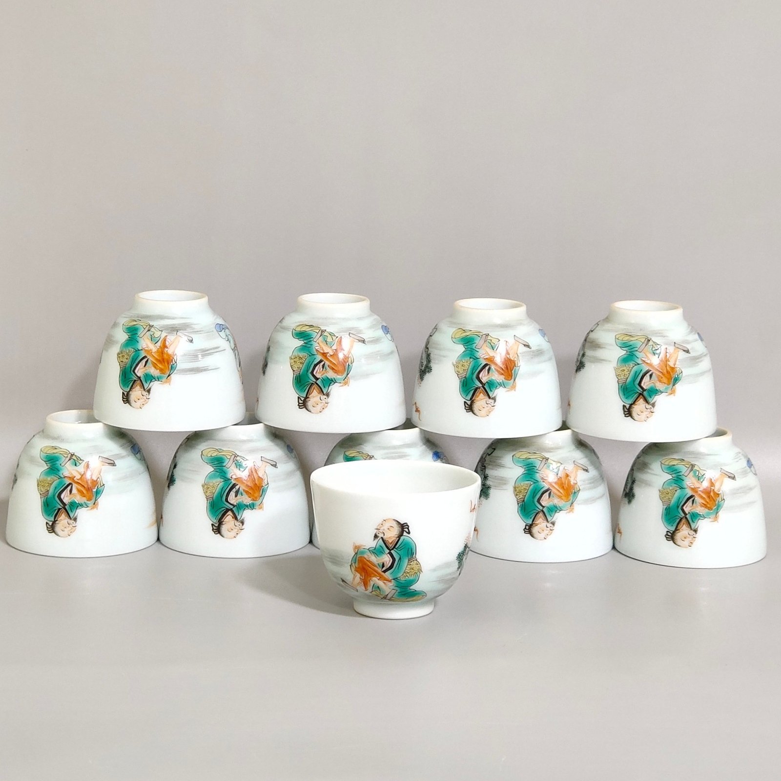 Qing Dynasty Kangxi character story cup