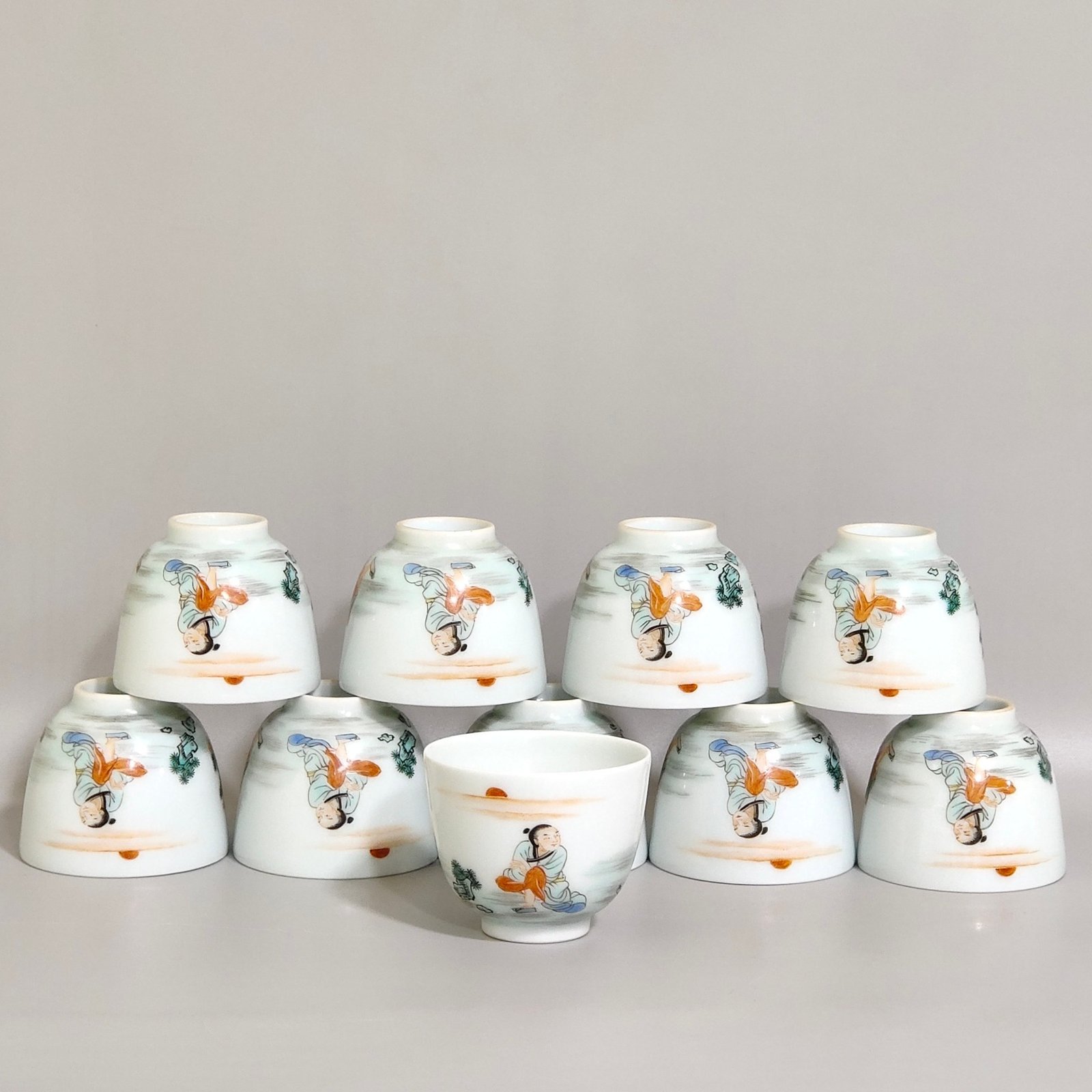 Qing Dynasty Kangxi character story cup