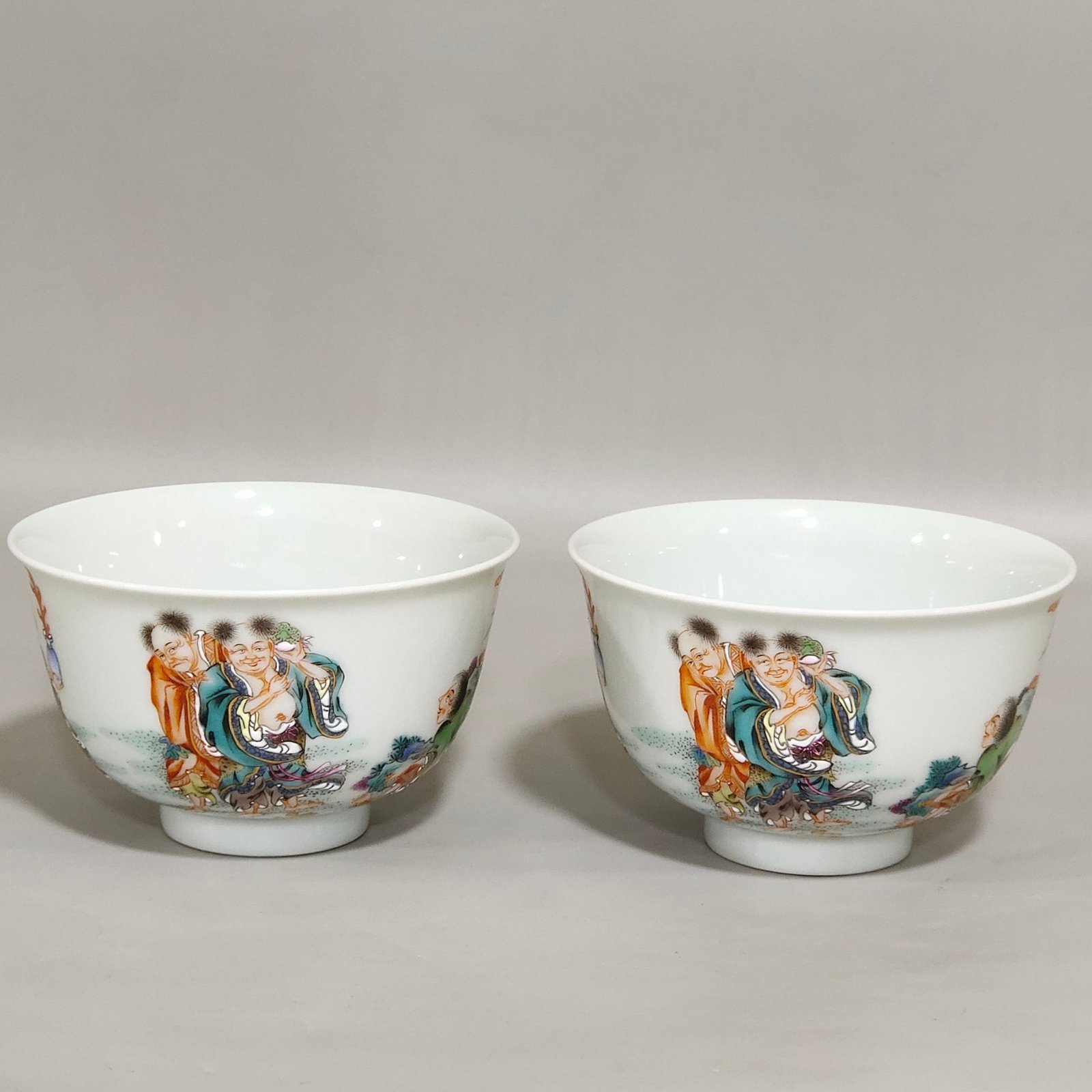 Qing Dynasty Kangxi character story cup