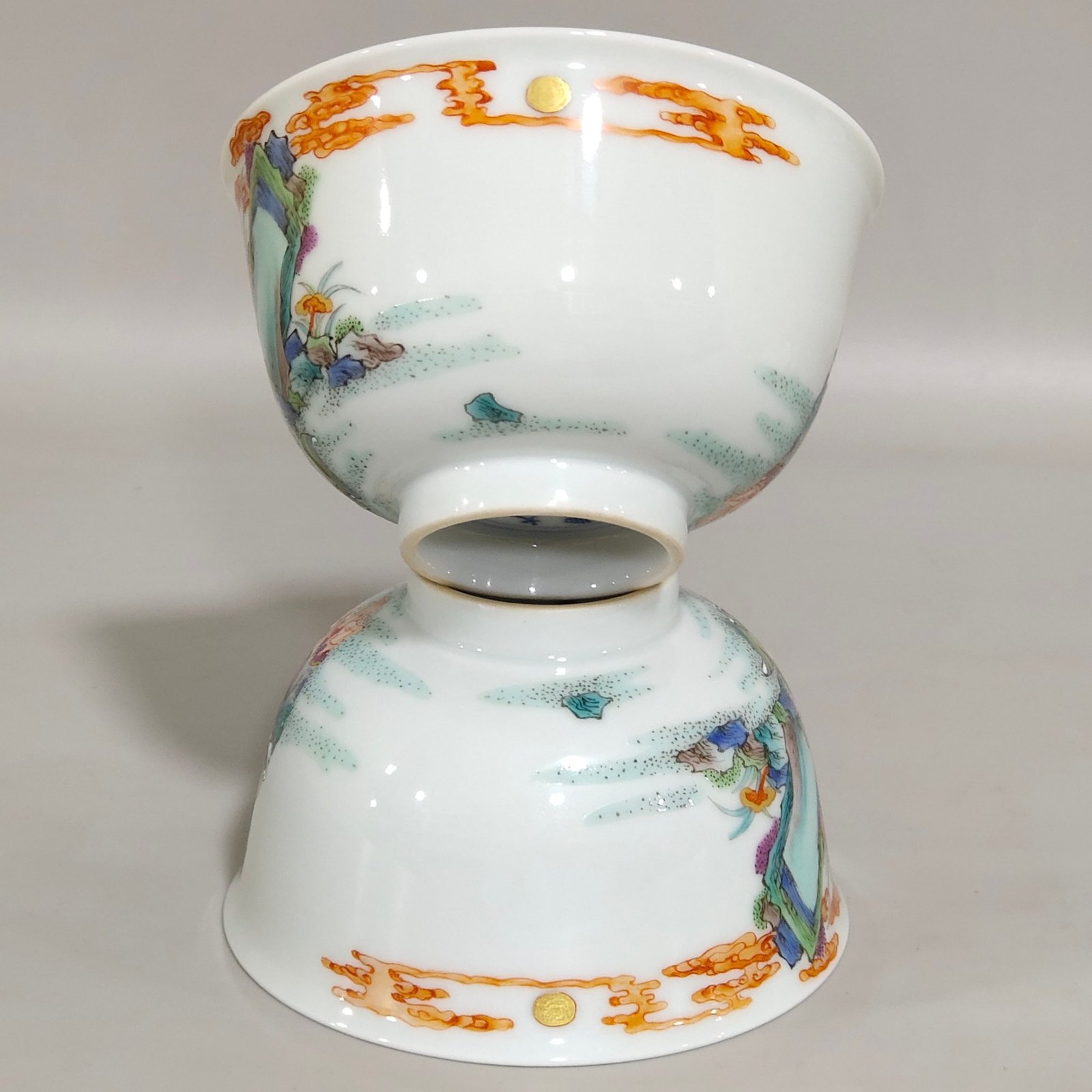 Qing Dynasty Kangxi character story cup