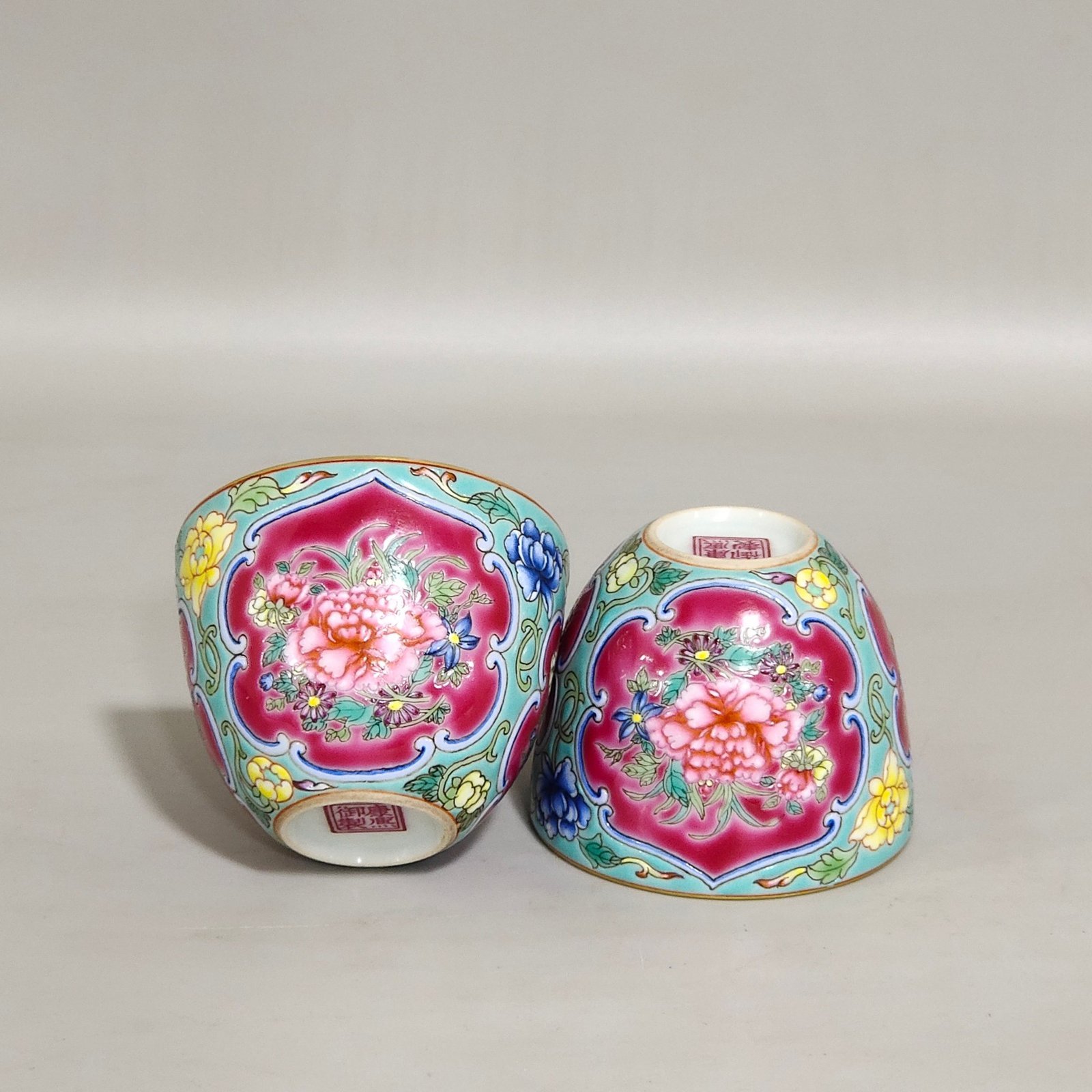 Qing Dynasty Kangxi Imperial flower cup