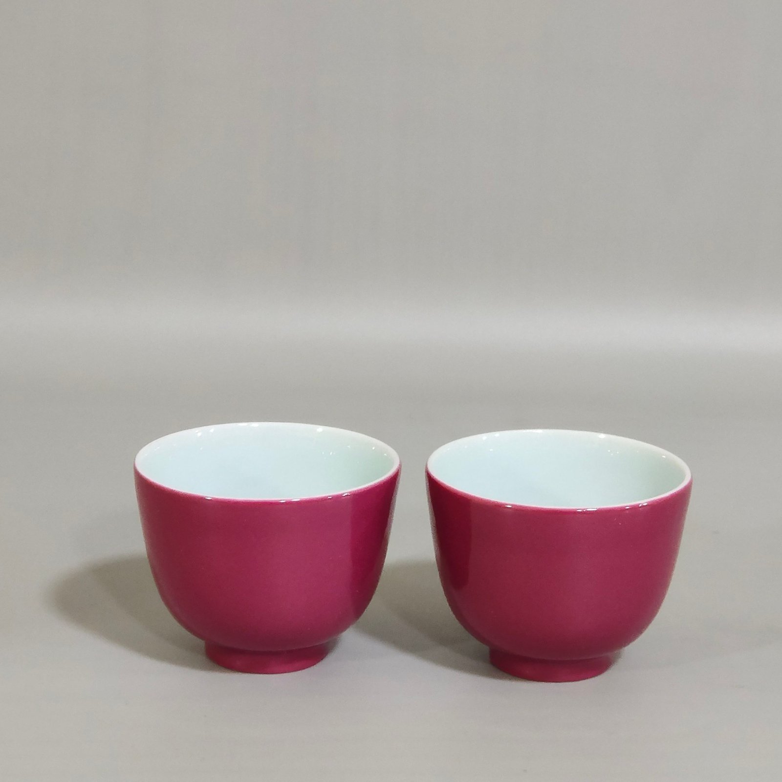 Qing Dynasty Kangxi rouge red cup