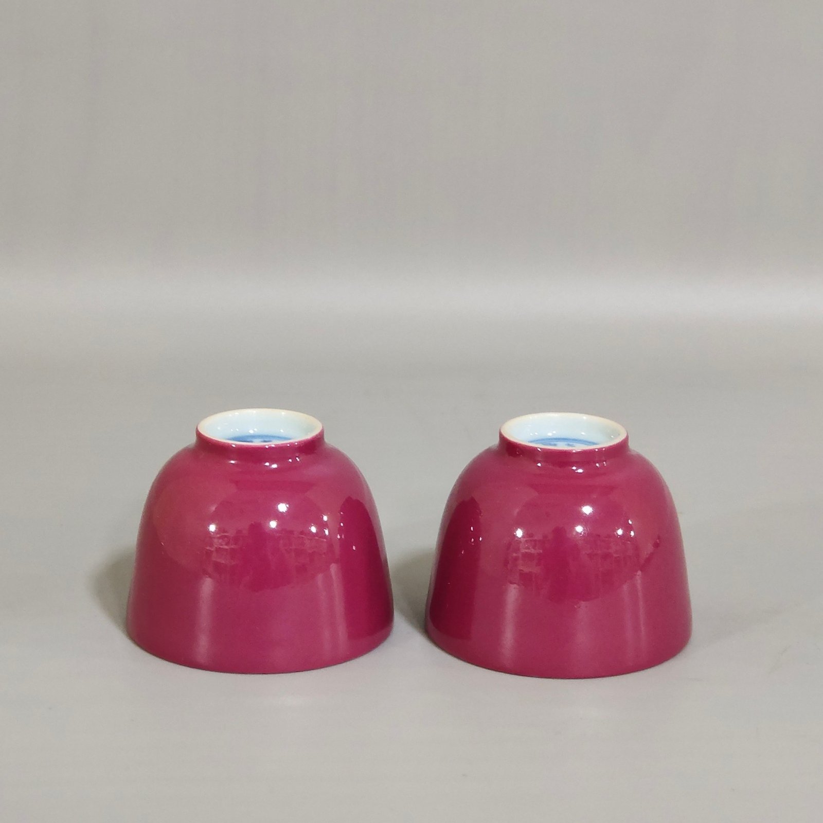 Qing Dynasty Kangxi rouge red cup