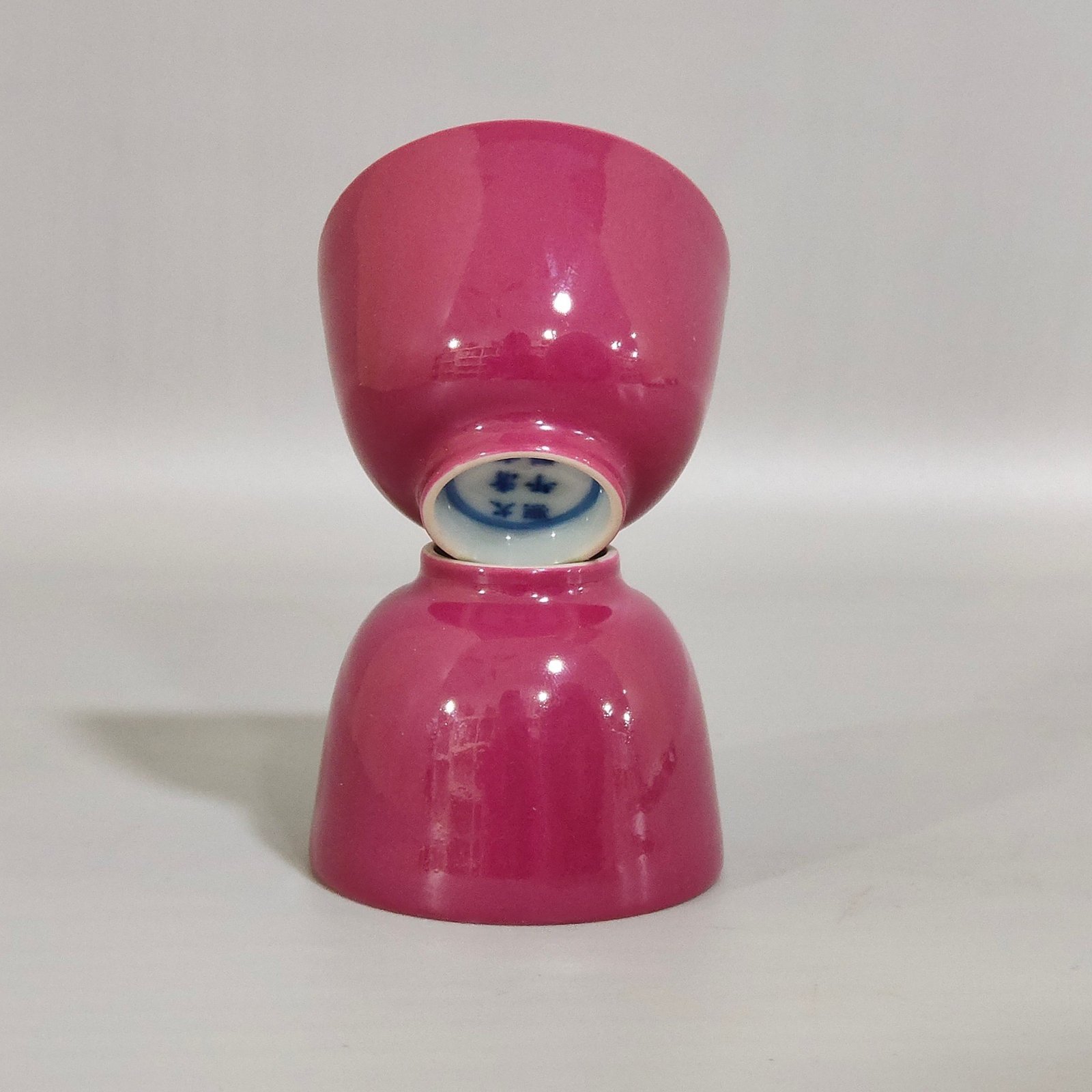 Qing Dynasty Kangxi rouge red cup