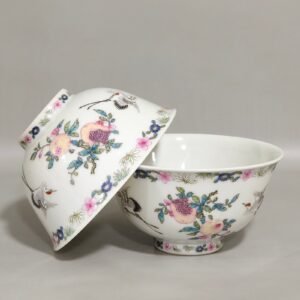 Qing Dynasty Daoguang Sanduo Crane Cup
