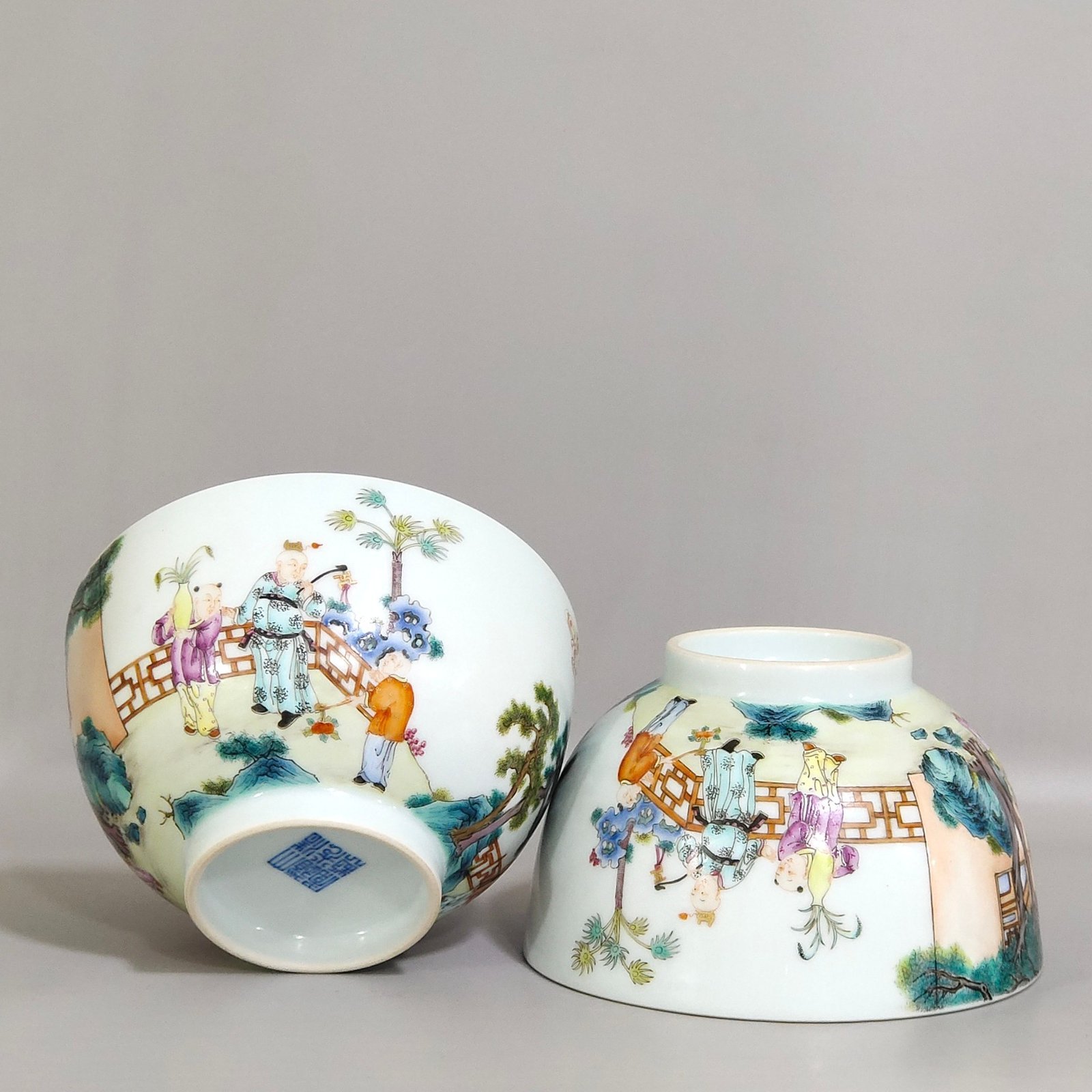 Qing Dynasty Daoguang infant play bowl