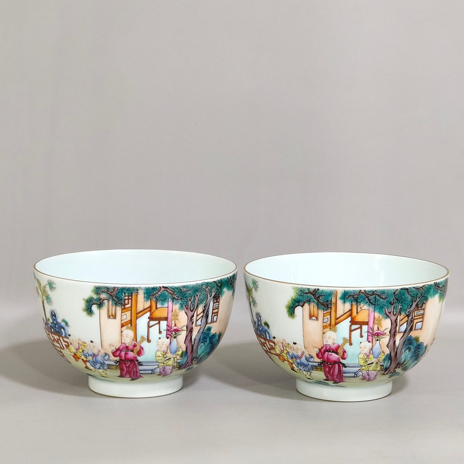 Qing Dynasty Daoguang infant play bowl