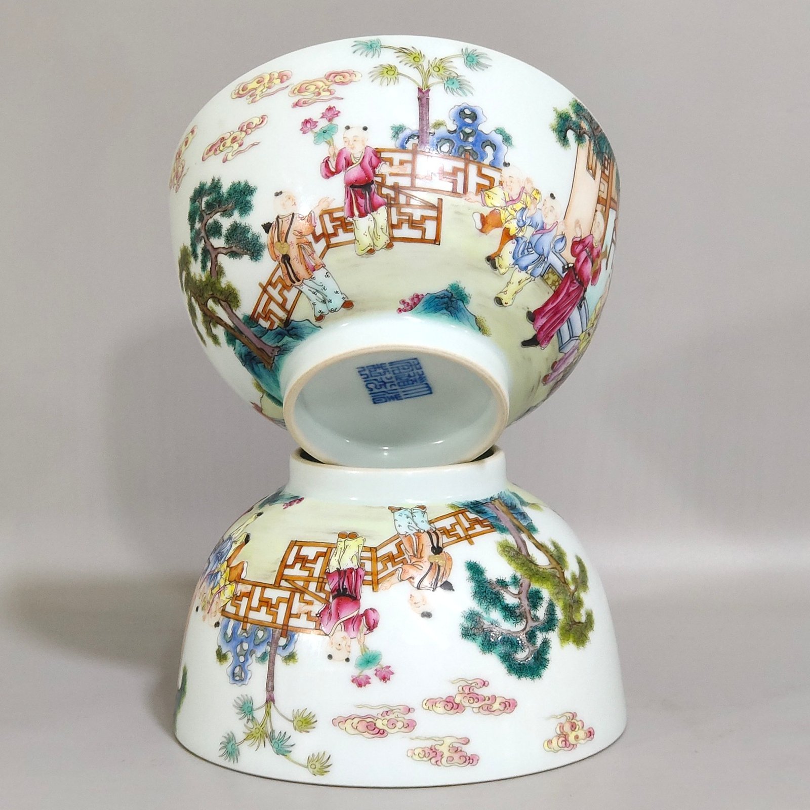 Qing Dynasty Daoguang infant play bowl