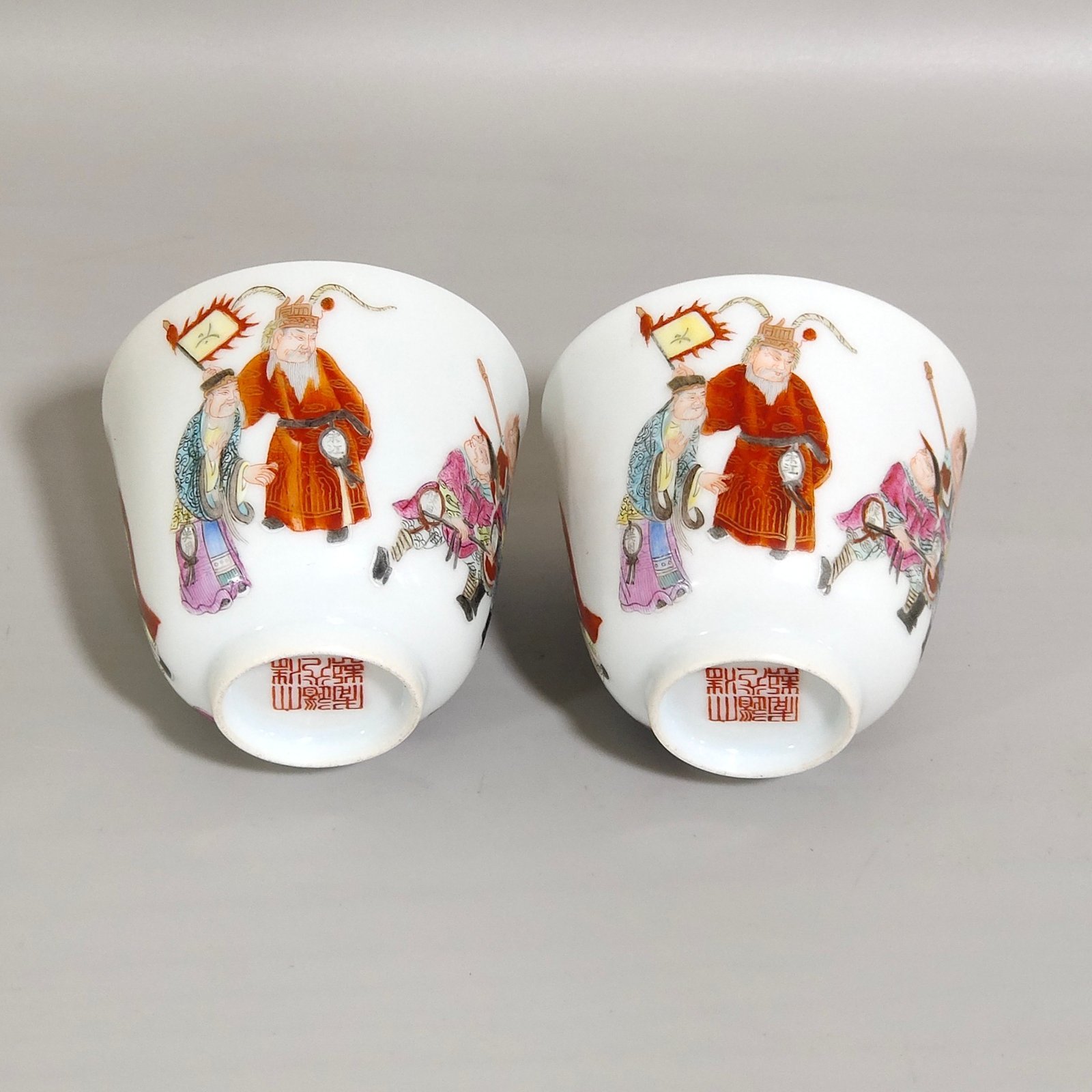 Qing Dynasty Daoguang Liangshan hero figure cup