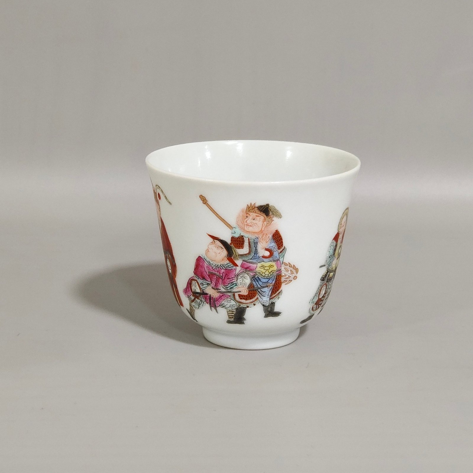 Qing Dynasty Daoguang Liangshan hero figure cup
