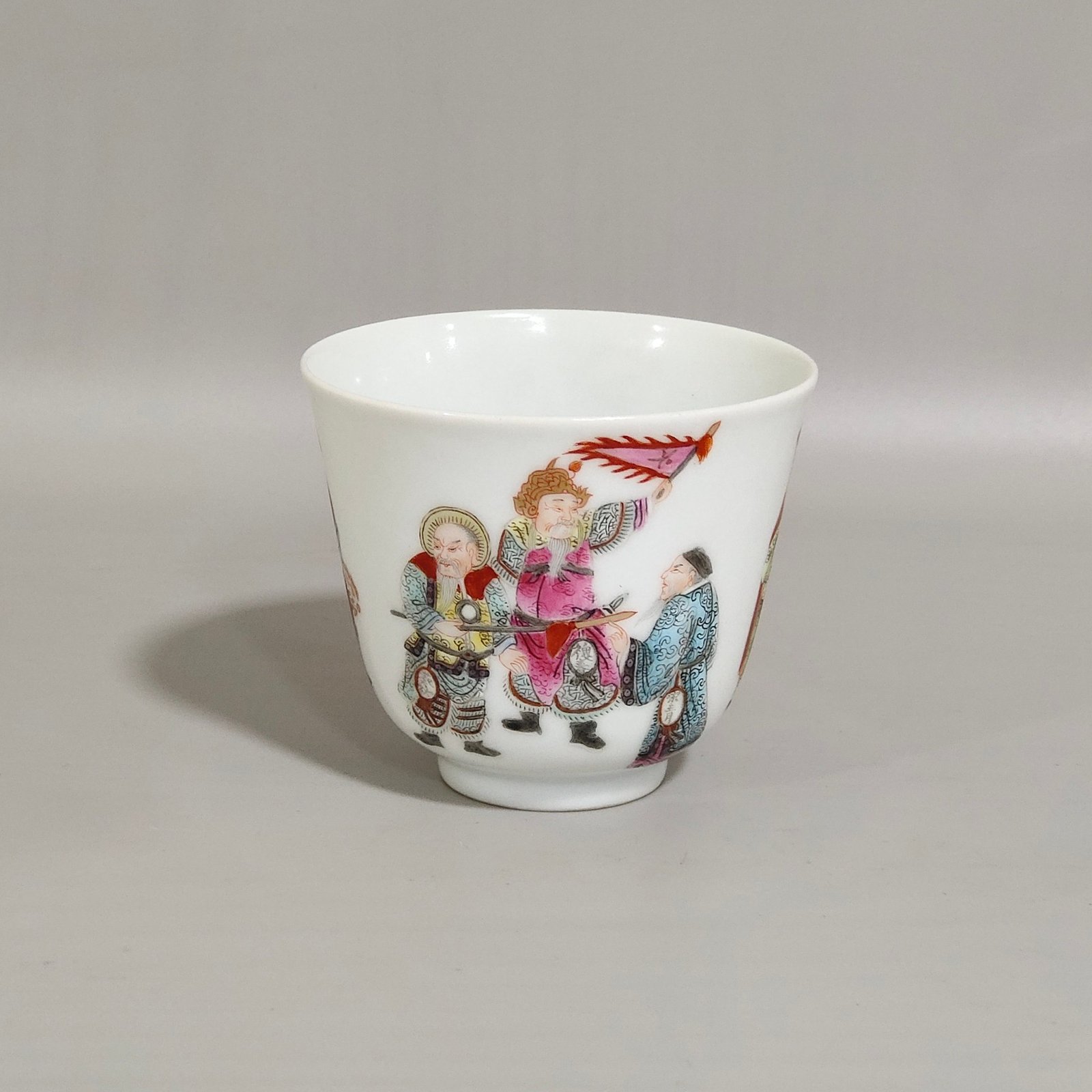 Qing Dynasty Daoguang Liangshan hero figure cup