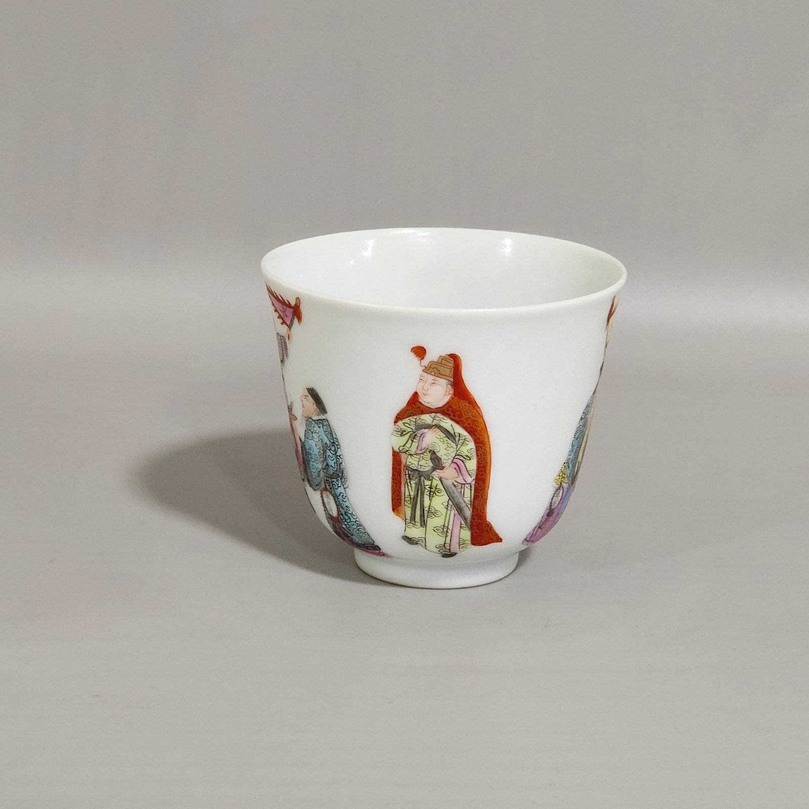 Qing Dynasty Daoguang Liangshan hero figure cup