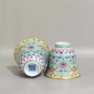 Qing Dynasty Daoguang Greenland Fortune and Longevity Bell Cup