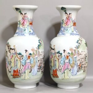 Qing Dynasty Yongzheng Seven Fairies Birthday Vase