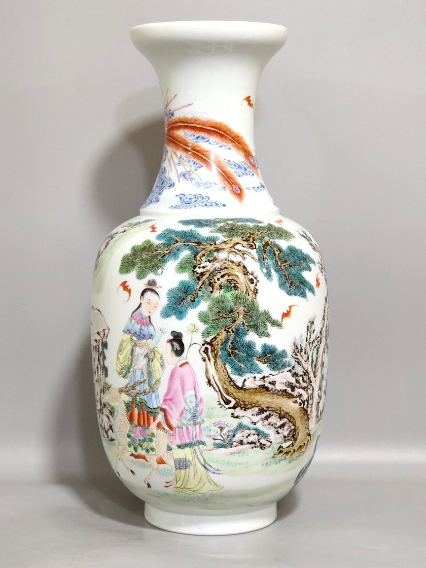 Qing Dynasty Yongzheng Seven Fairies Birthday Vase