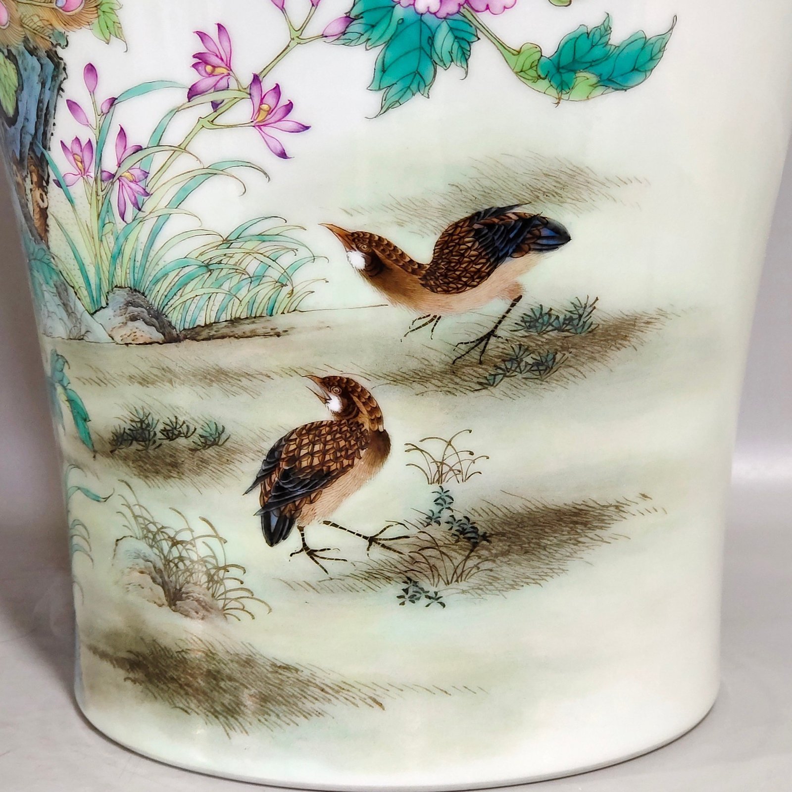 Qing Dynasty Yongzheng Five Lun Tu poems on the plum vase