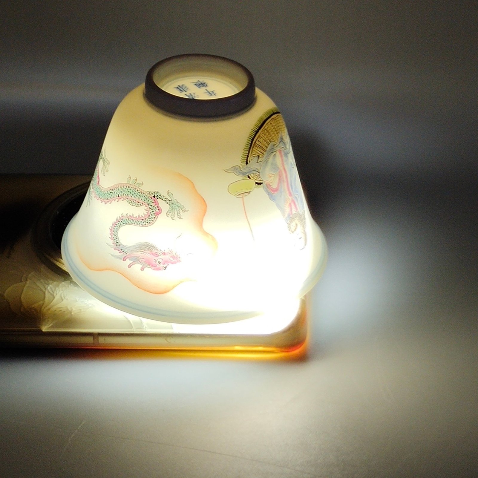 Qing Dynasty Yongzheng character Fu Hu thin tire cup