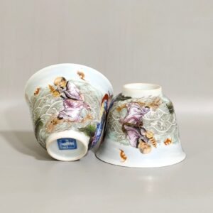 Qing Dynasty Yongzheng character story cup
