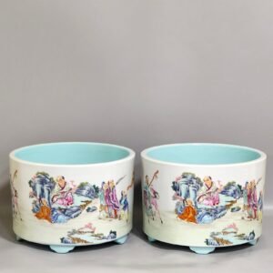 Qing Dynasty Yongzheng character story blessing is before your eyes pen holder