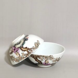 Qing Dynasty Yongzheng character story tea round Bowl
