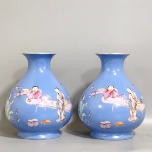 Qing Dynasty Yongzheng character story Drunken Immortal fish vase