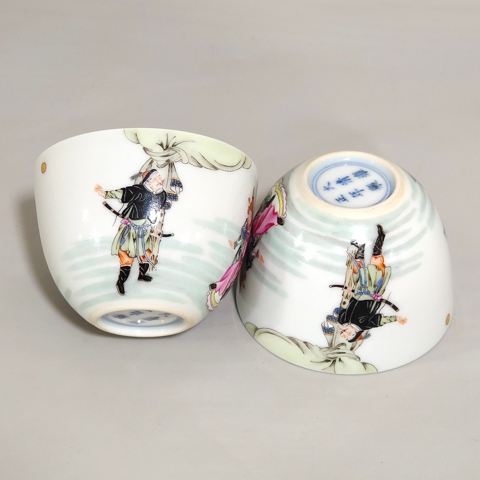 Qing Dynasty Yongzheng the Tatars met Yuan Chonghuan cup