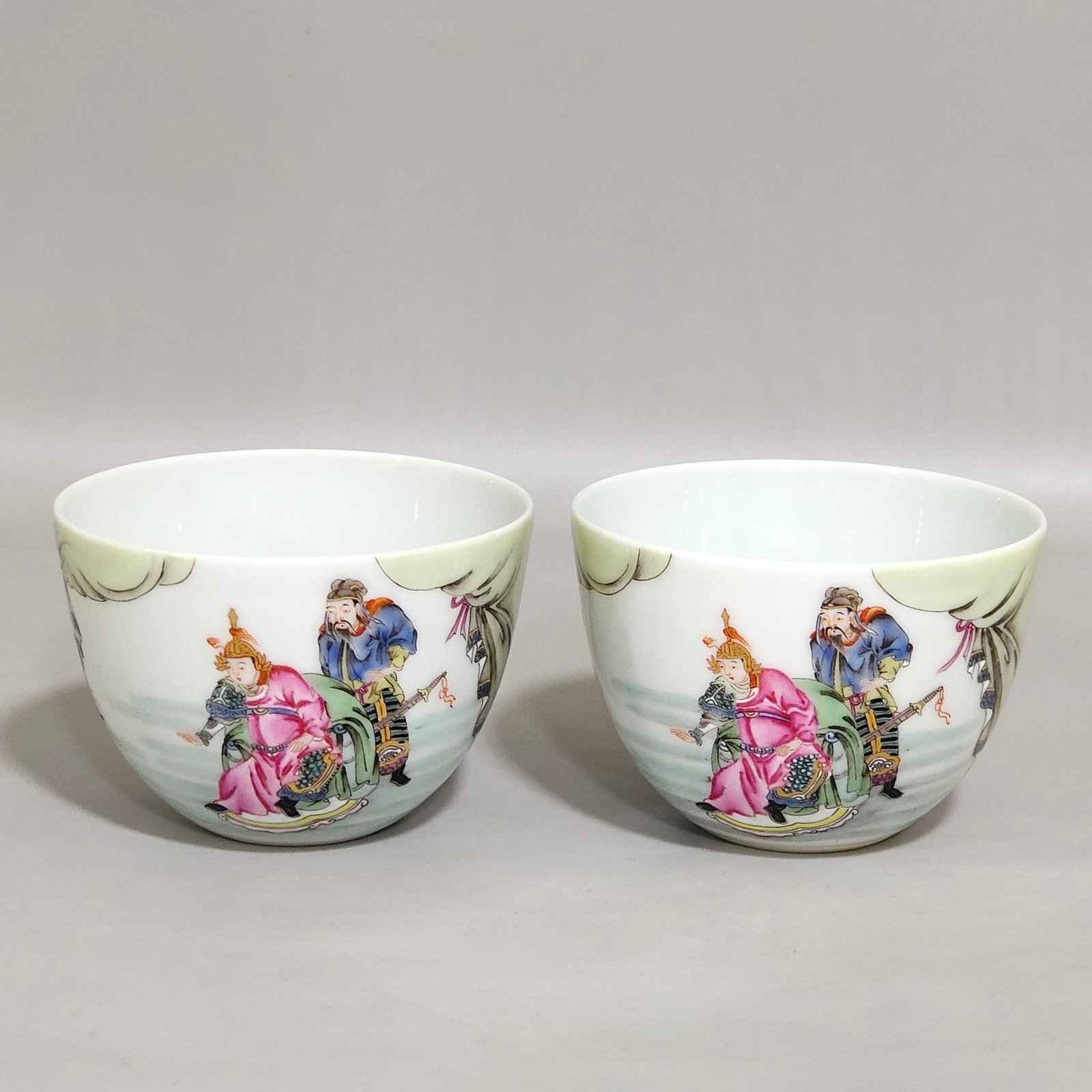 Qing Dynasty Yongzheng the Tatars met Yuan Chonghuan cup