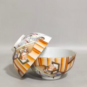 Qing Dynasty Yongzheng character story poem cup