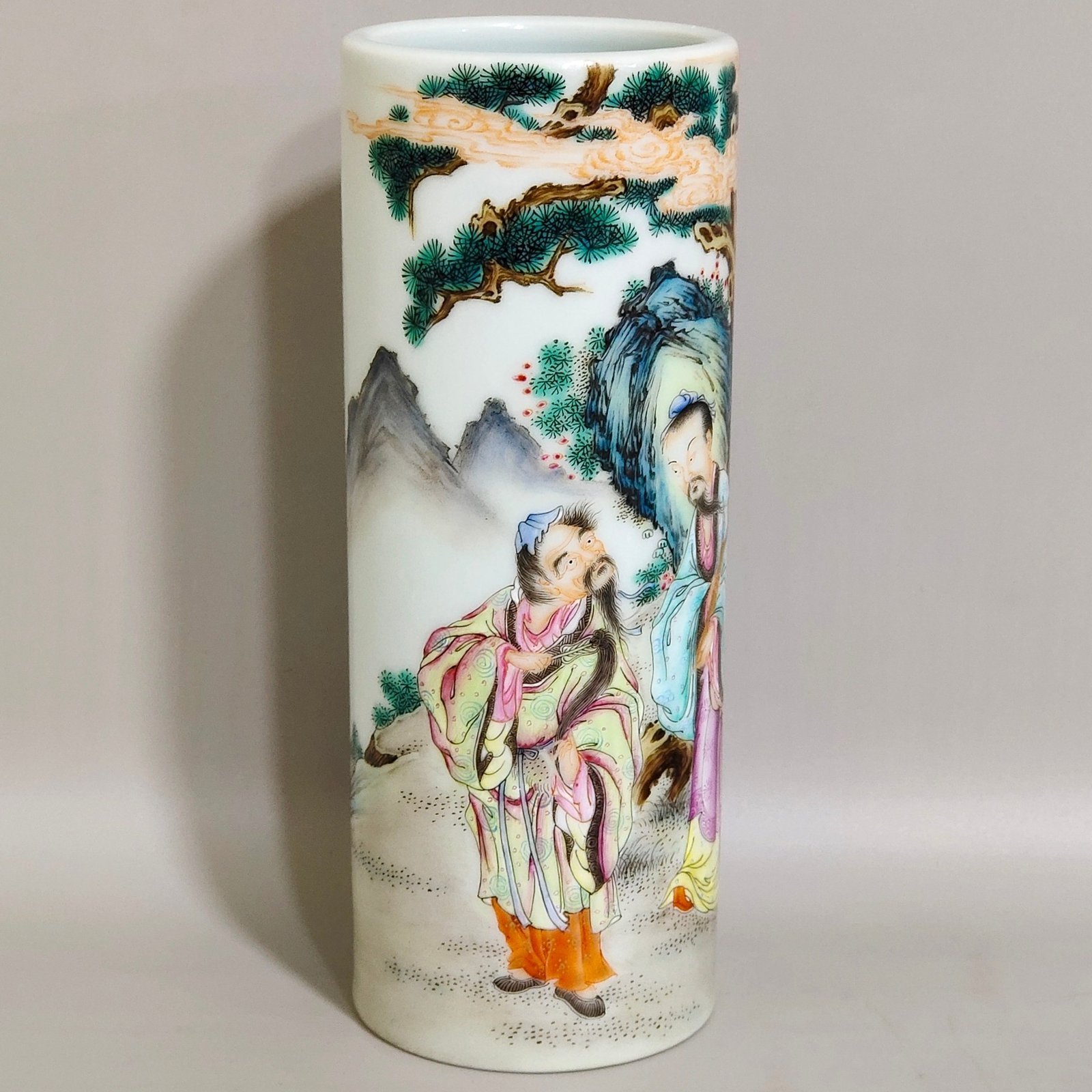 Qing Dynasty Yongzheng character story incense tube