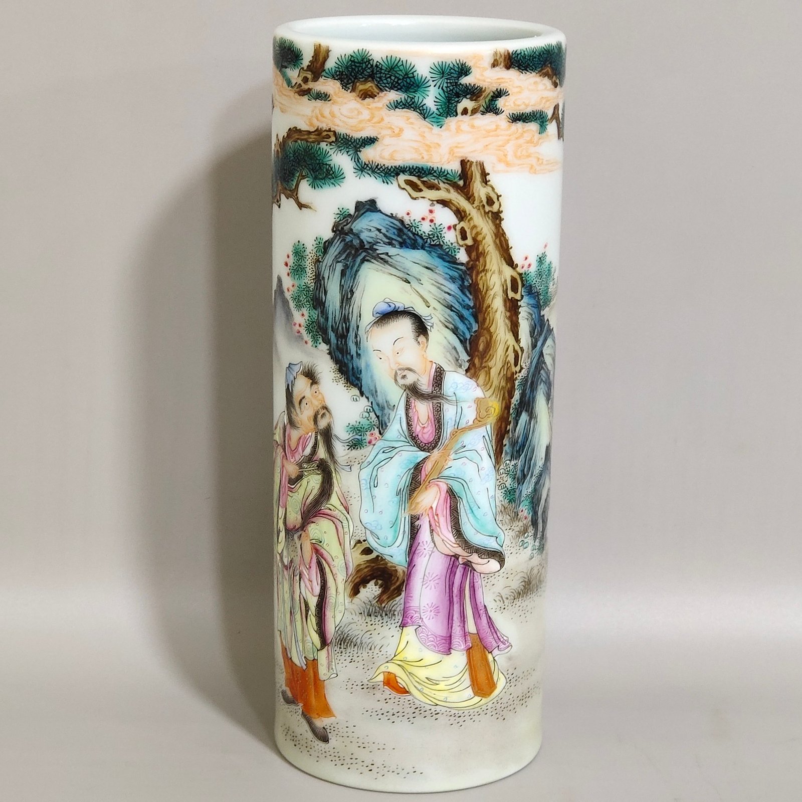 Qing Dynasty Yongzheng character story incense tube
