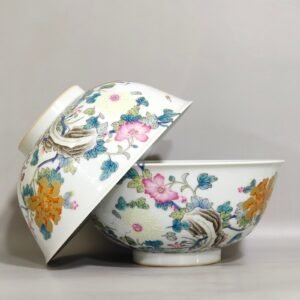 Qing Dynasty Yongzheng crane and flower bowl