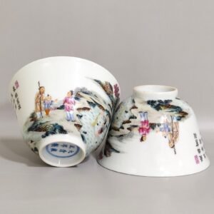 Qing Dynasty Yongzheng Farming Pictures and Poems Cup