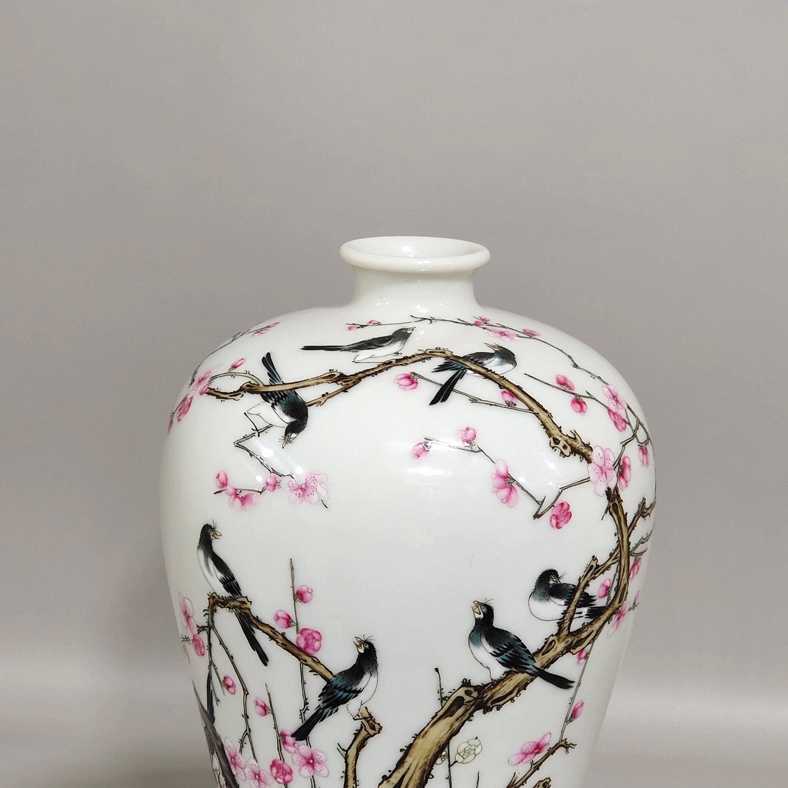 Qing Dynasty Yongzheng Twelve Plum Vase