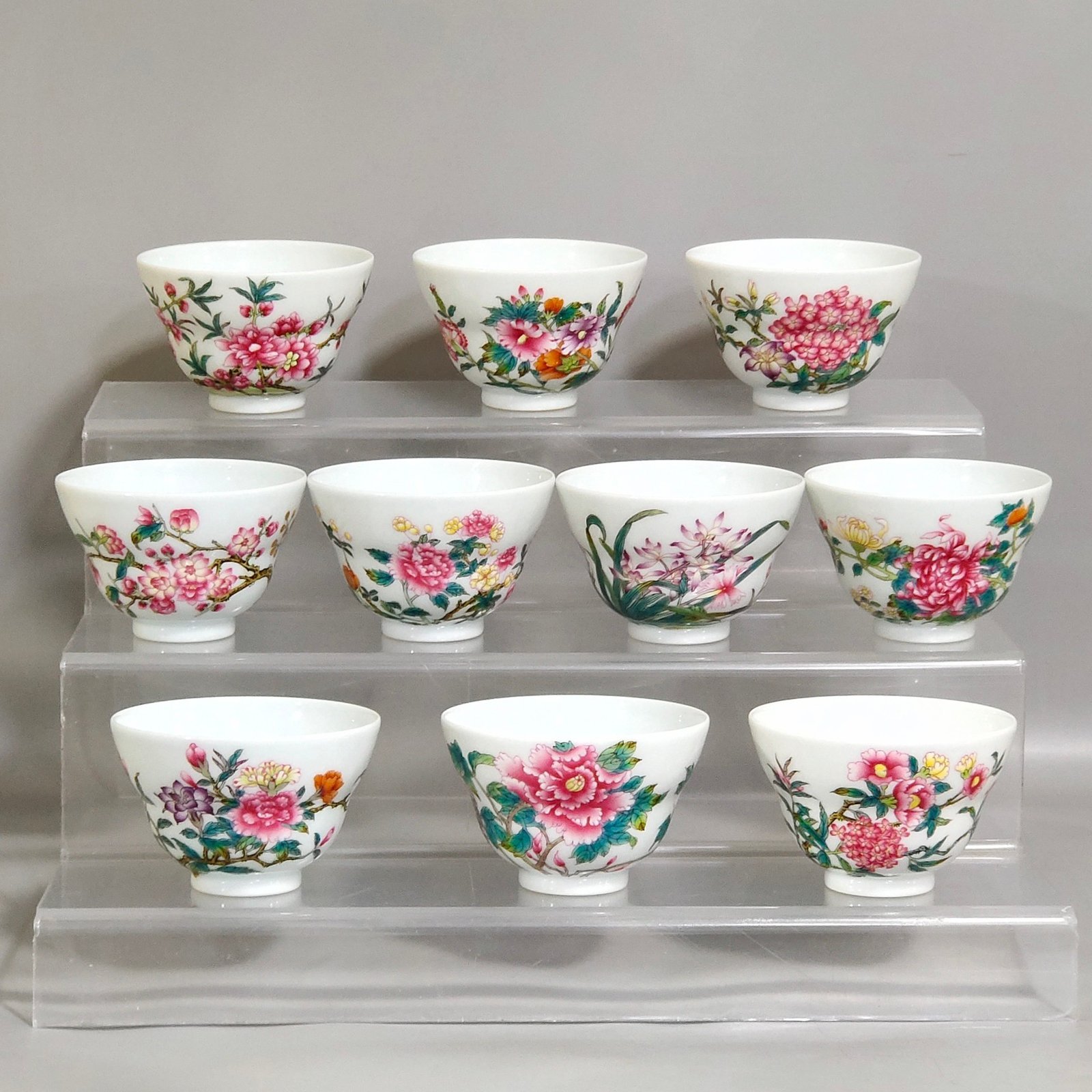 Qing Dynasty Yongzheng perfect poem inscribed waist cup