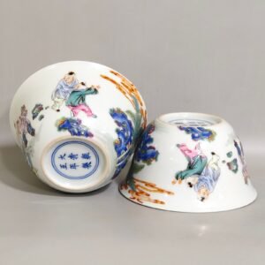 Qing Dynasty Yongzheng Sima Guang smashed the painted cup inside the vat