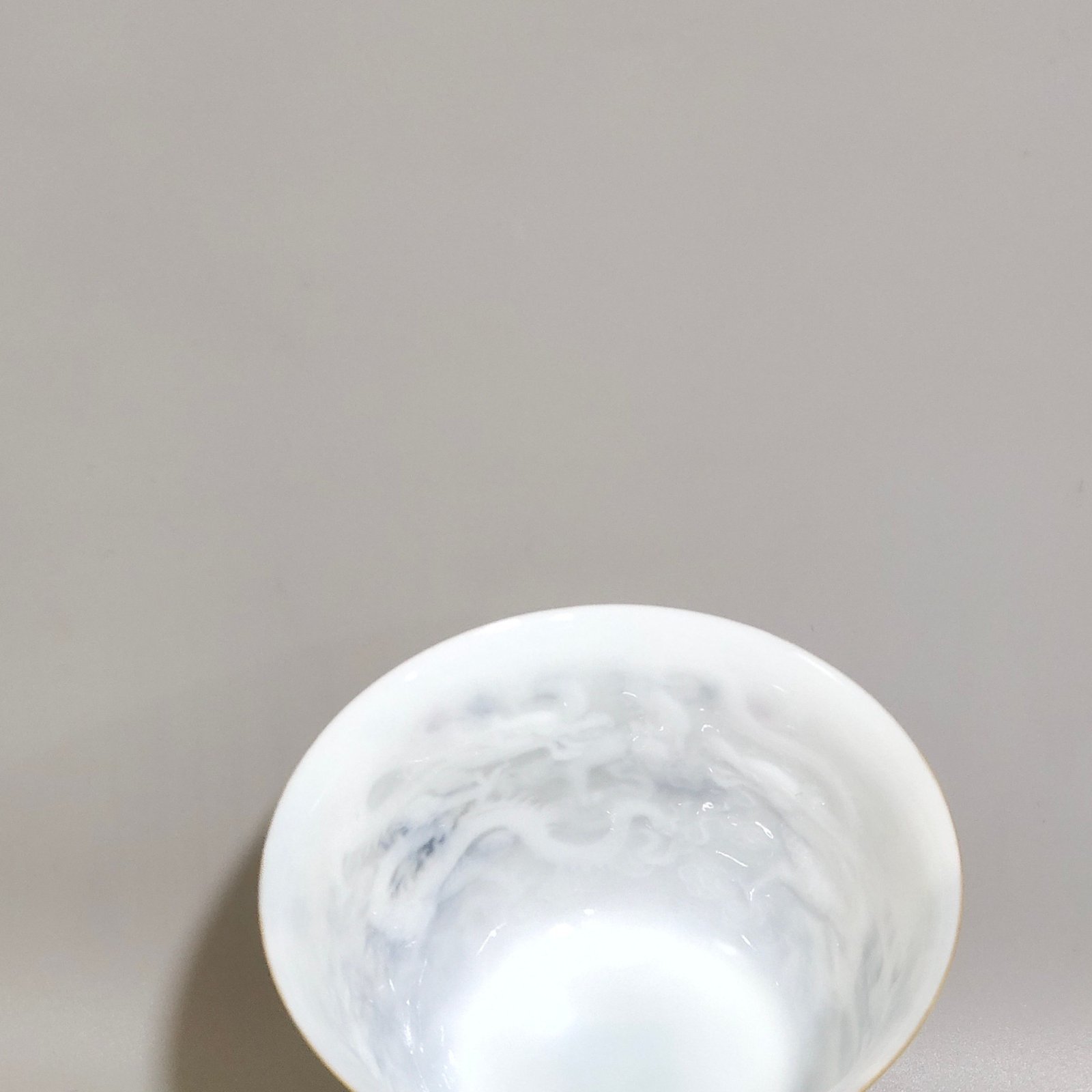 Qing Dynasty Yongzheng ink bamboo cup with dragon pattern hidden inside
