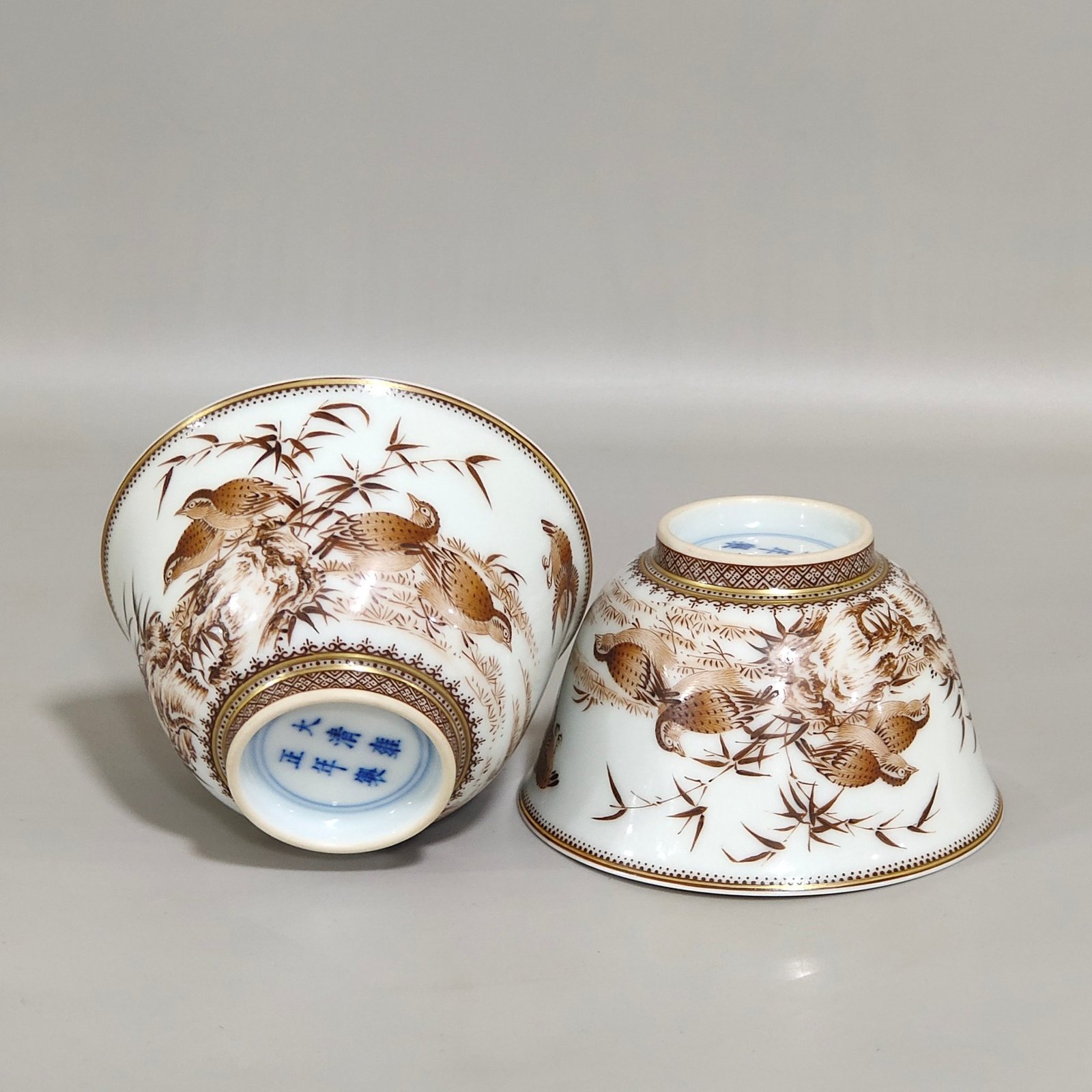 Qing Dynasty Yongzheng ink color long lasting peace cup
