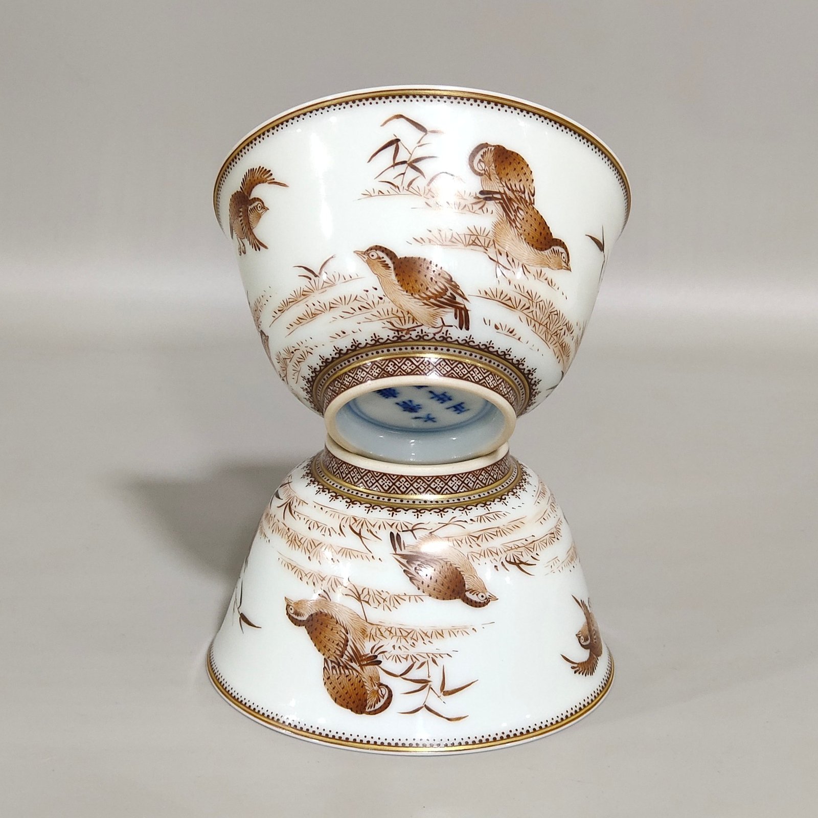 Qing Dynasty Yongzheng ink color long lasting peace cup