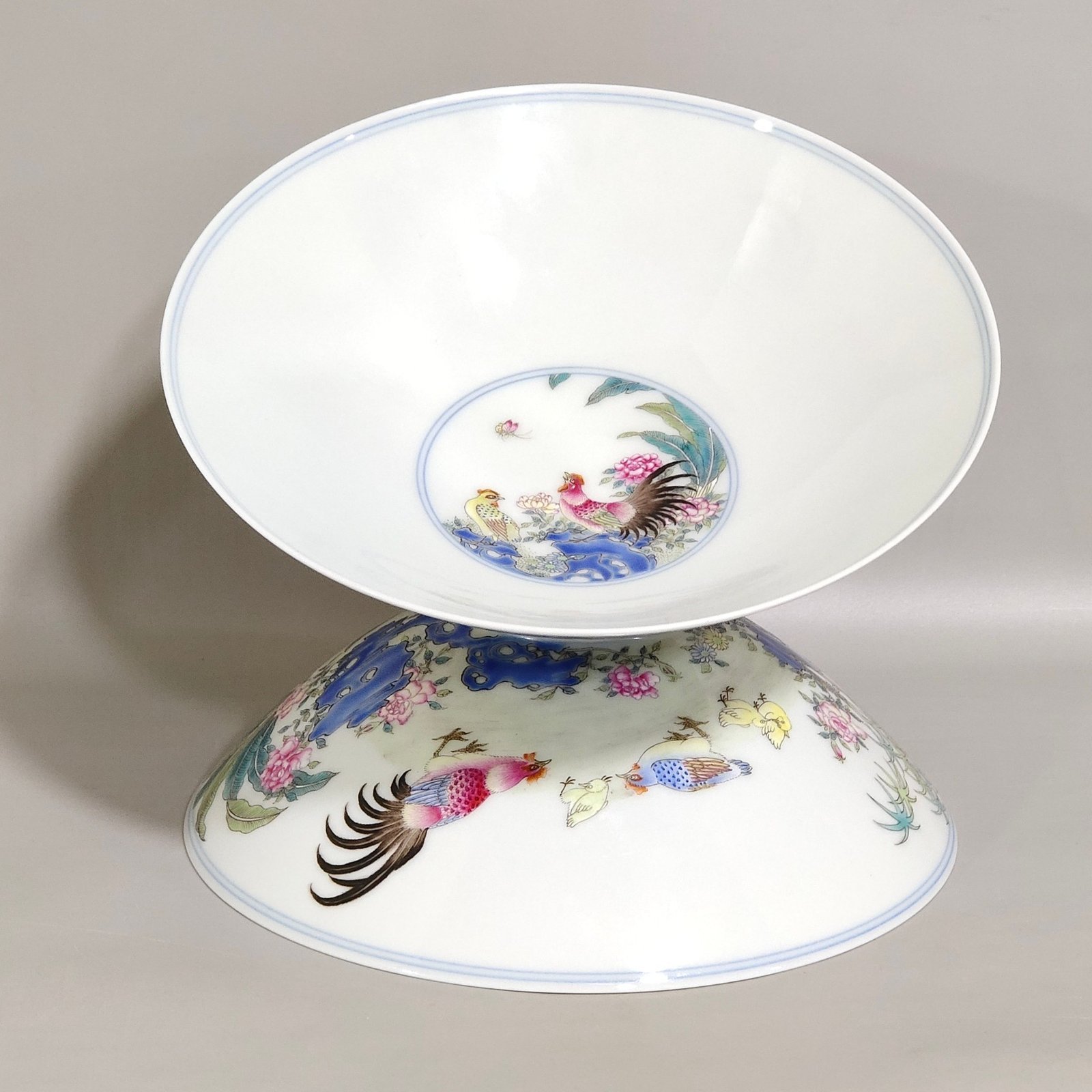 Qing Dynasty Yongzheng lucky bamboo hat bowl