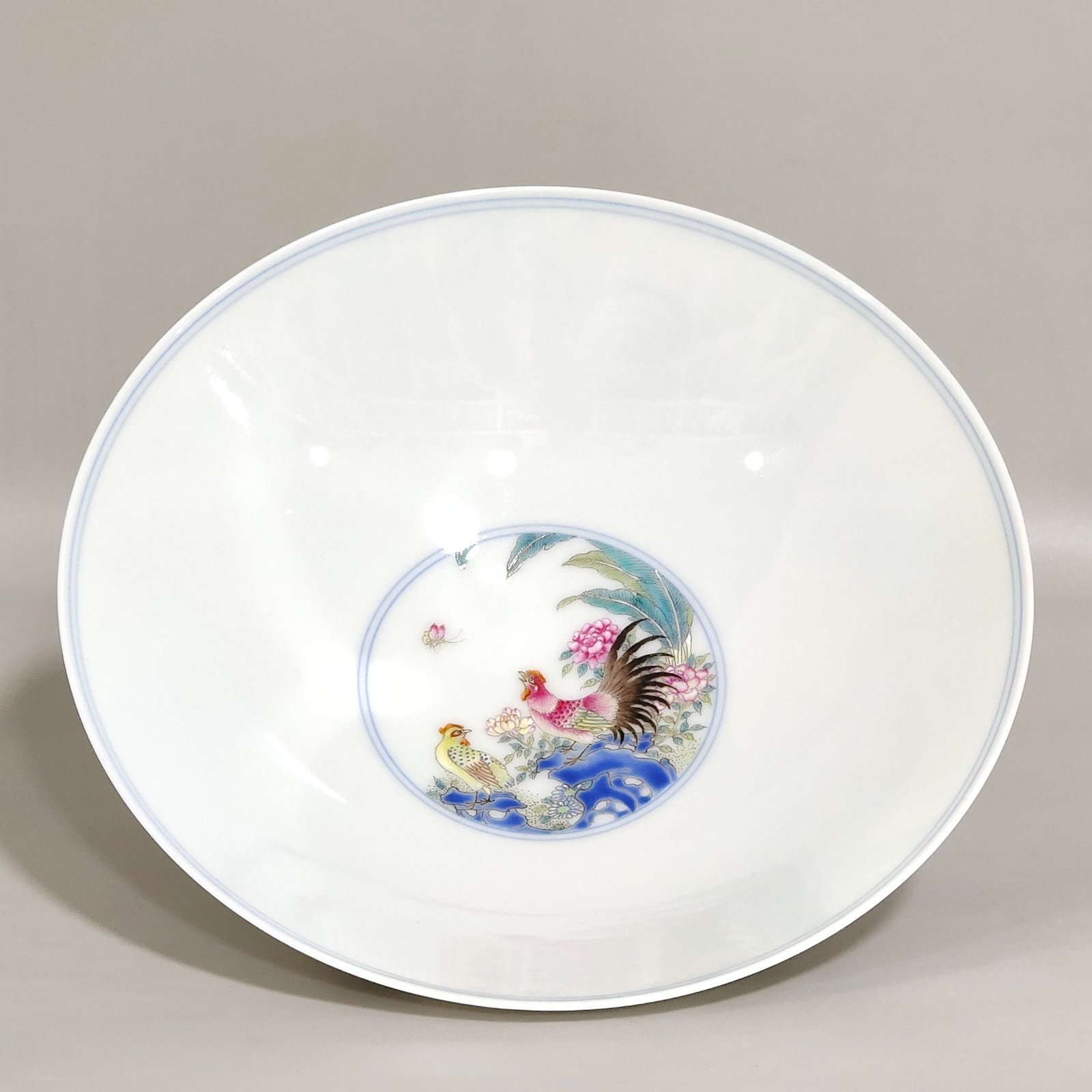 Qing Dynasty Yongzheng lucky bamboo hat bowl