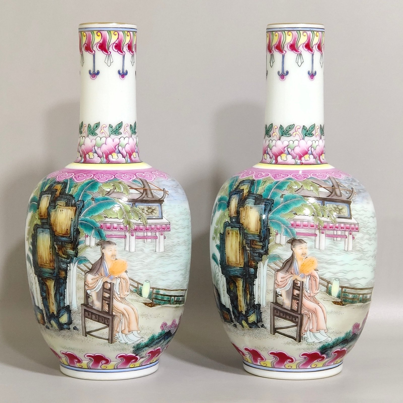 Qing Dynasty Yongzheng imperial portrait vase with poems