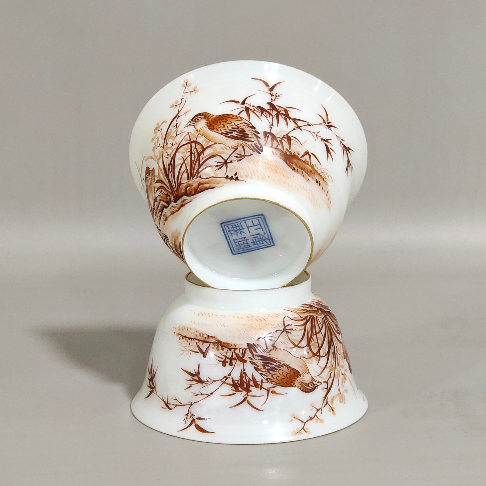 Qing Dynasty Yongzheng’s imperial ink color bamboo cup