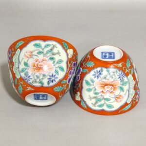 Qing Dynasty Yongzheng Coral red window flower cup