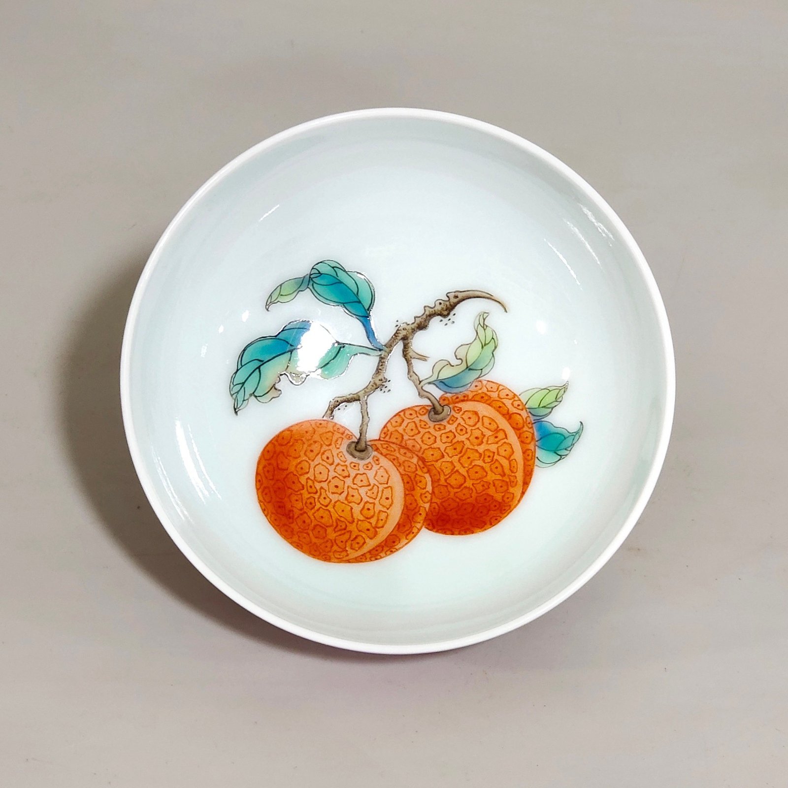 Qing Dynasty Yongzheng A rouge powder painted lychee cup