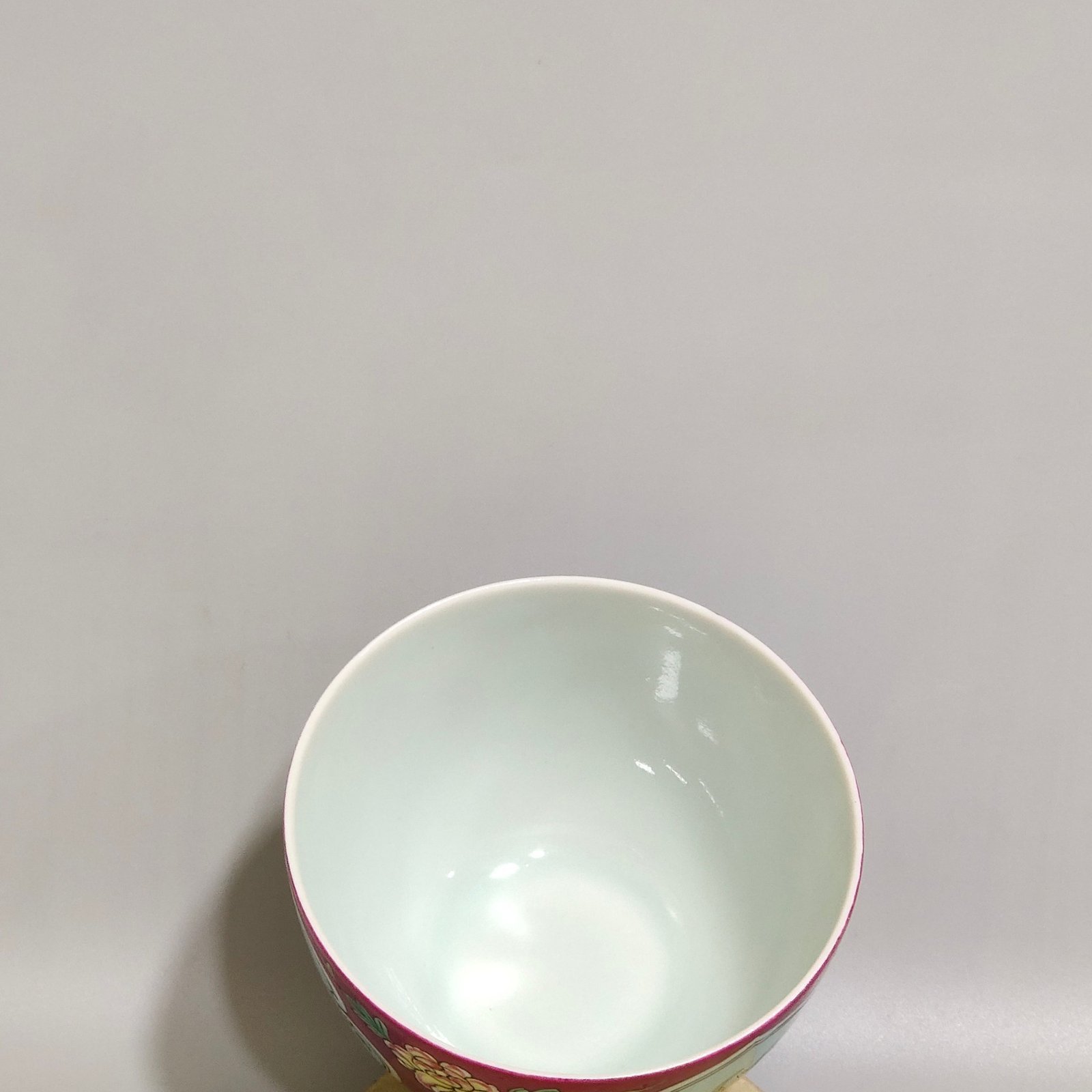 Qing Dynasty Yongzheng Carmine flower cup