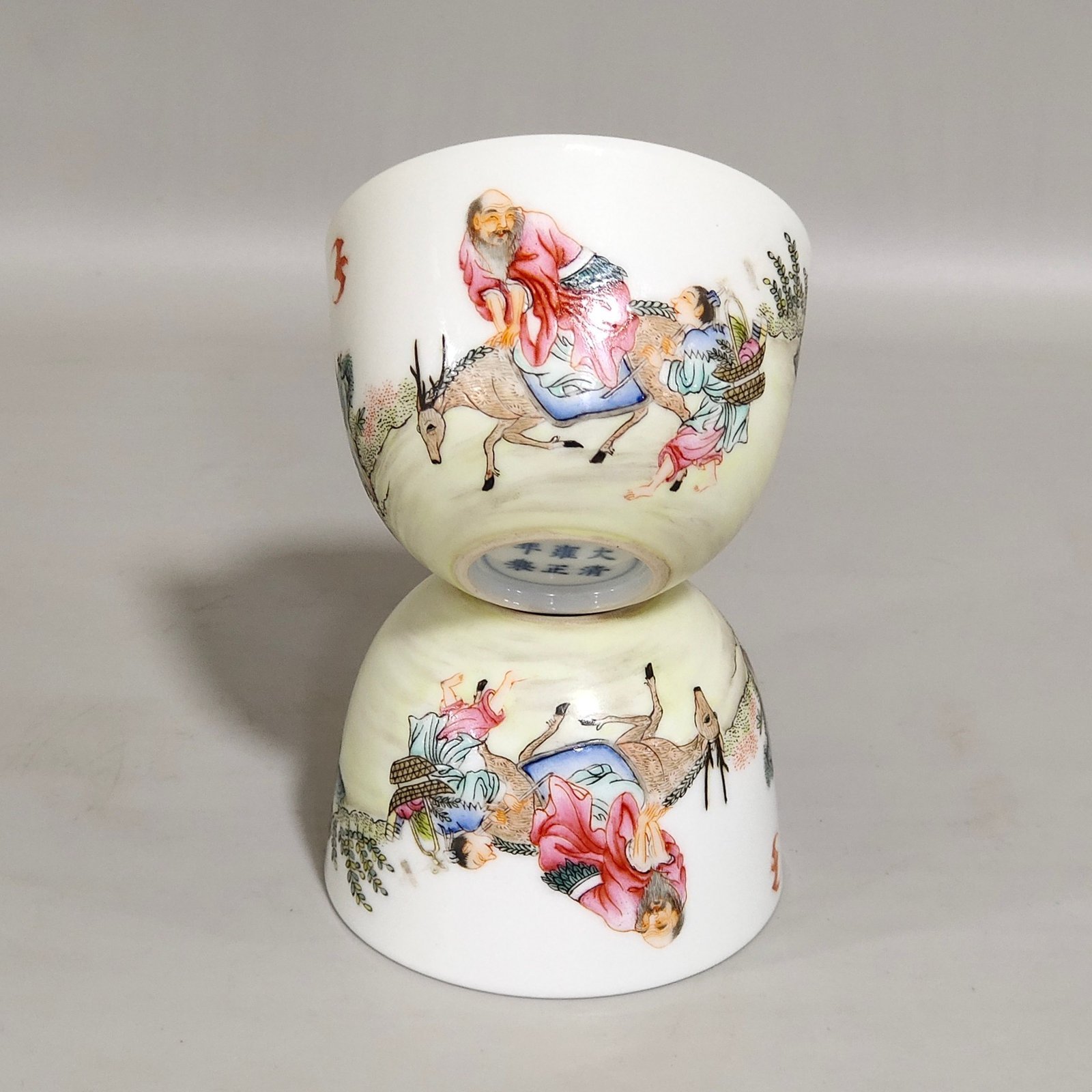 Qing Dynasty Yongzheng Royal Deer Immortal Cup