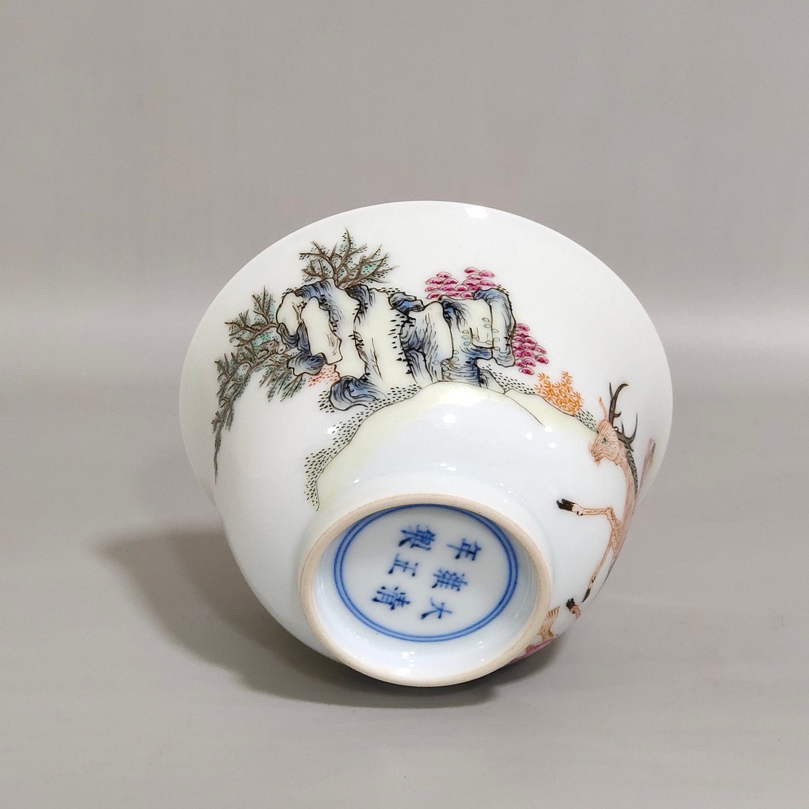 Qing Dynasty Yongzheng Royal Deer Immortal Cup