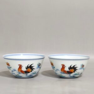 Qing Dynasty Yongzheng Doucai Chicken Cup sustenance deposit