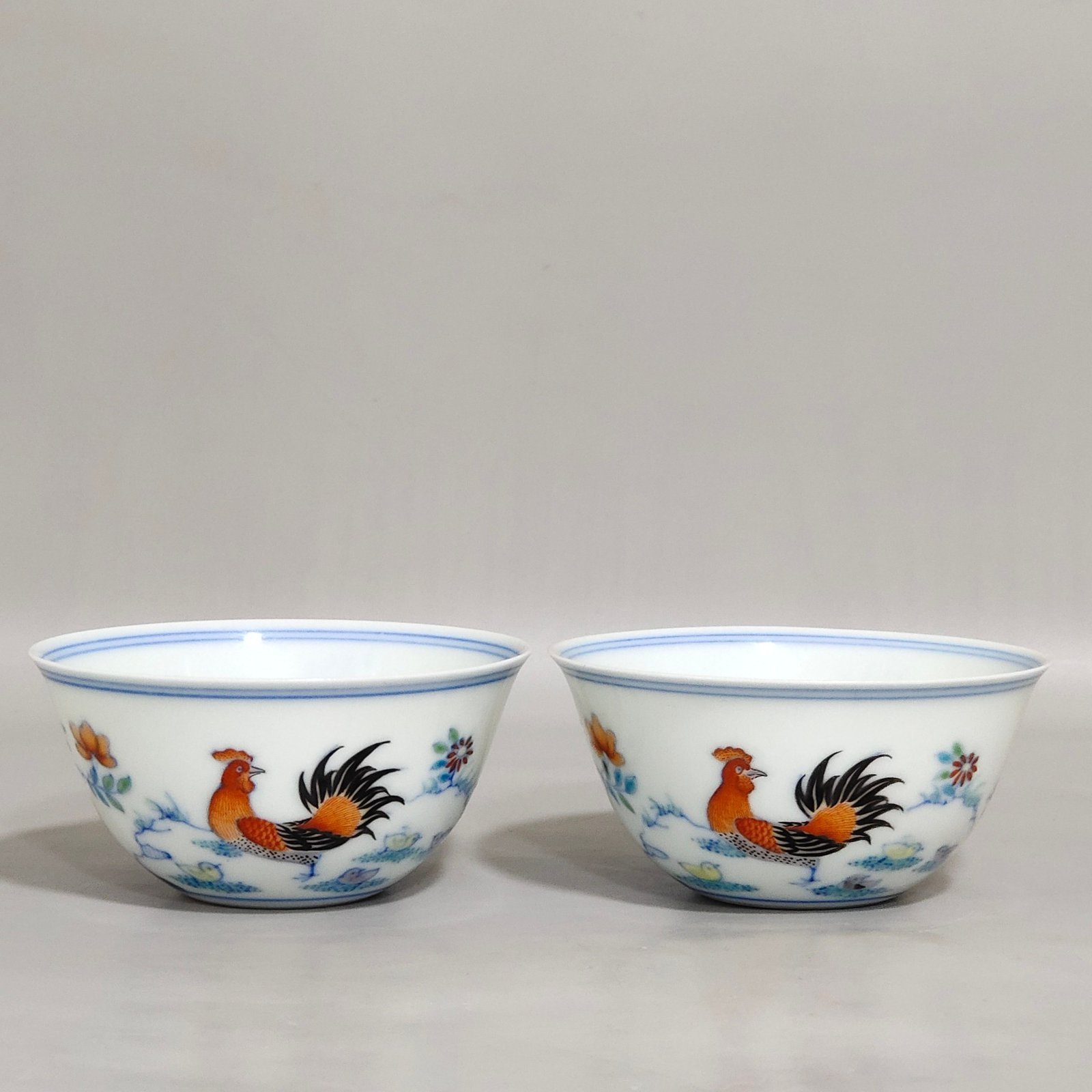 Qing Dynasty Yongzheng Doucai Chicken Cup sustenance deposit